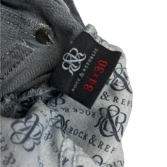 Rock & Republic Henlee Jeans Men’s 34x30 Dark Wash Straight Modern Denim - Picture 3 of 6